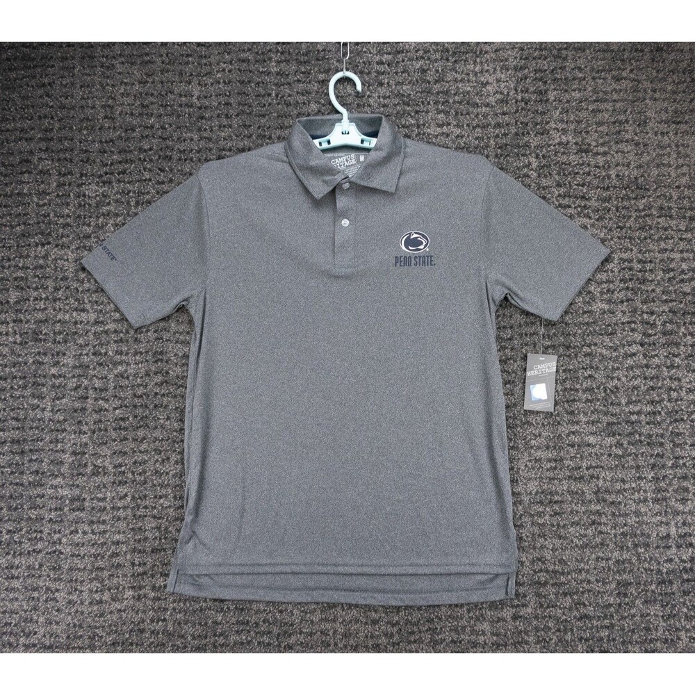 Penn State Nittany Lions Shirt Mens Large Gray Performance Polo Preppy Golf NWT